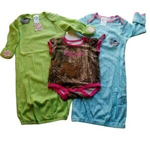 Carhartt Onesie Baby Girl Mixed Bundle Size 0-6 Months